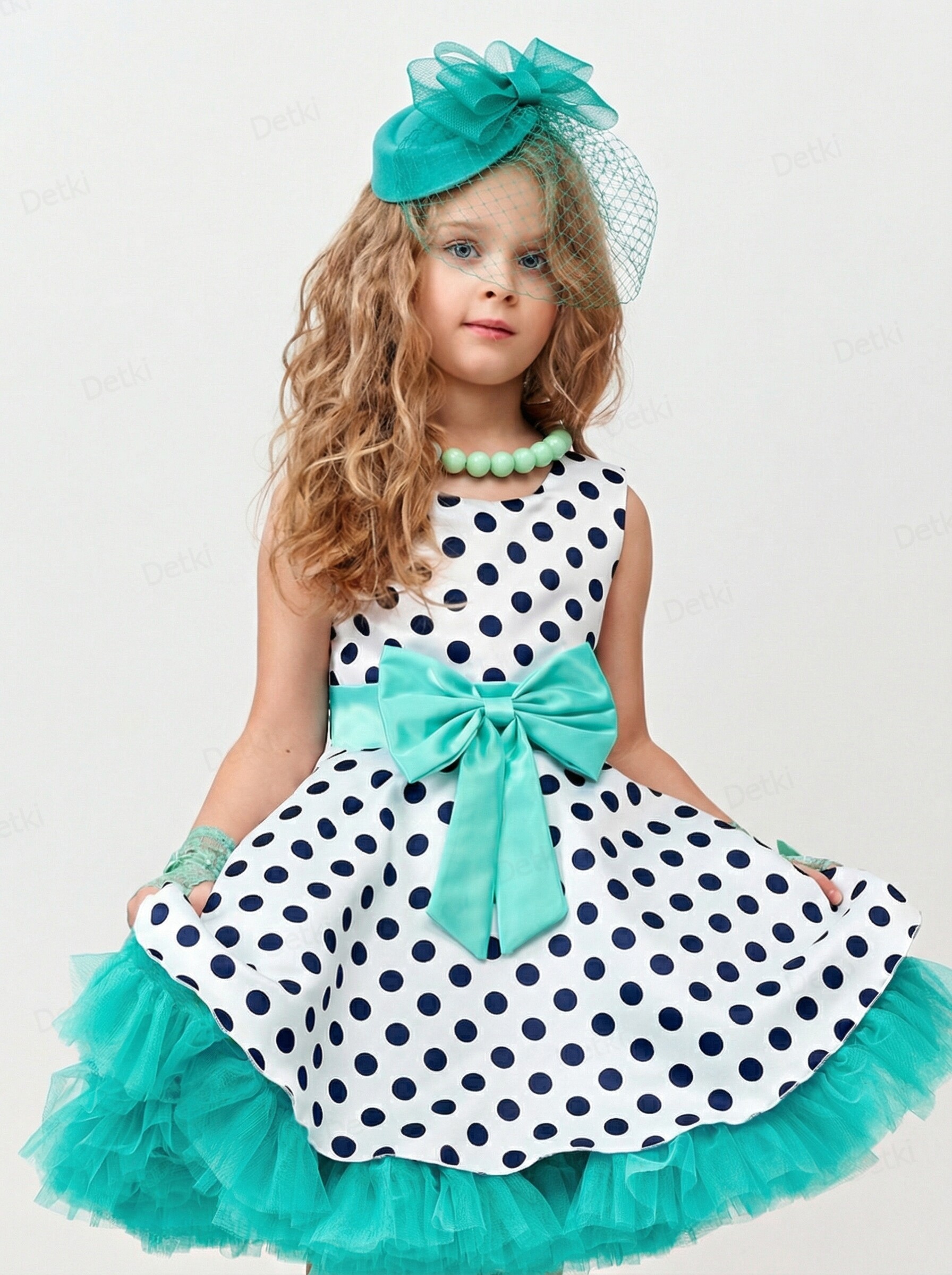 Фото детского платья в стиле стиляги "Платье стиляги в горох " 