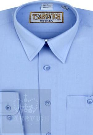 картинка Сорочка мальчик, длинный рукав, приталенная, св. голубой. Артикул: Dream Blue slim от магазина Школьныйстиль.рф