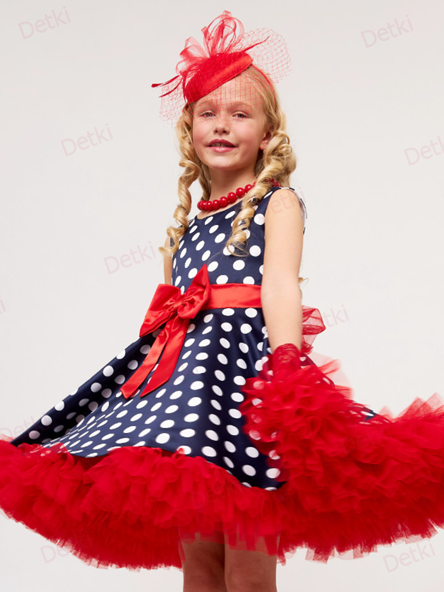 Фото детского платья в стиле стиляги "Нарядное платье  стиляги Элли" 