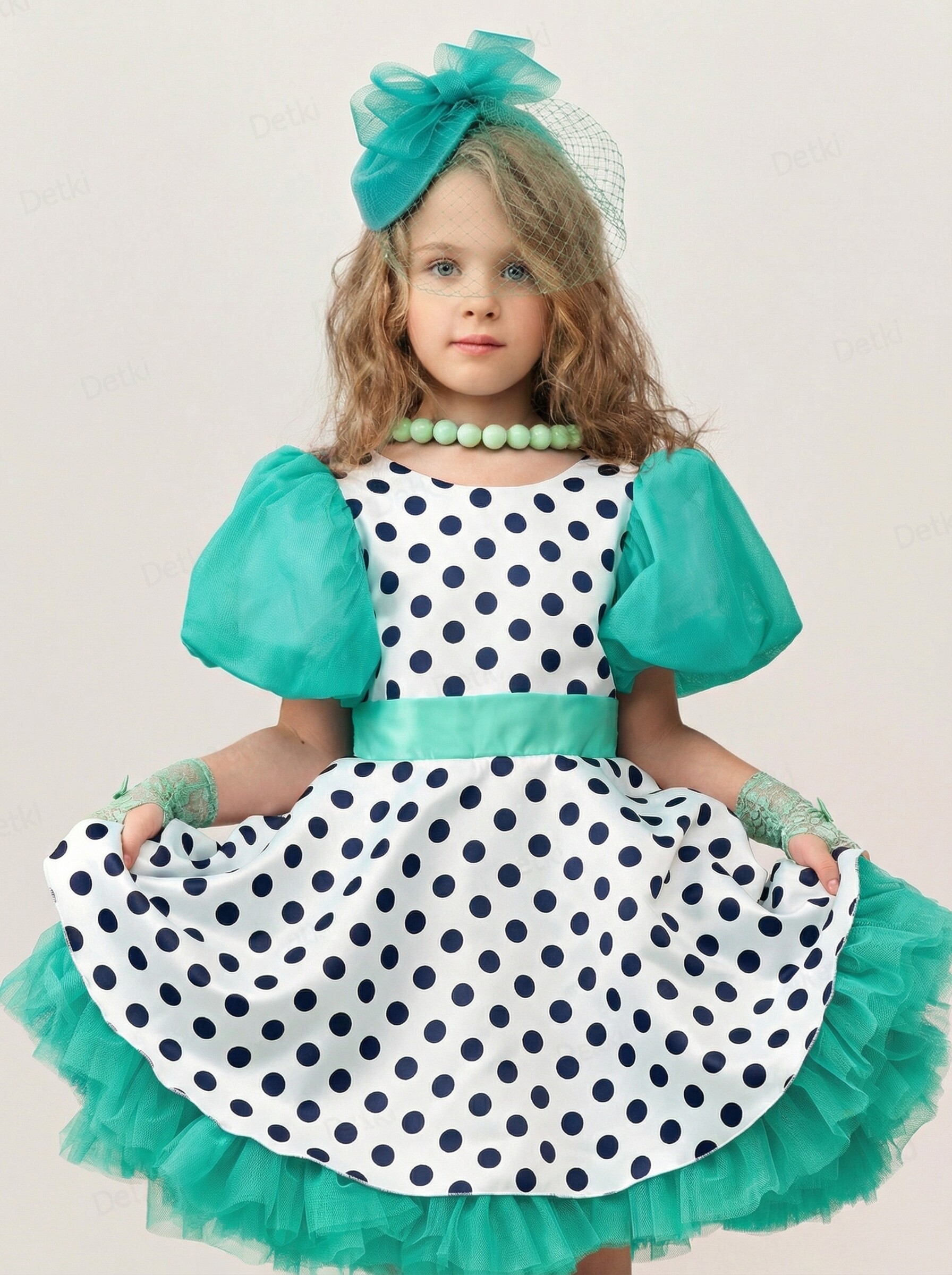 Фото детского платья в стиле стиляги "Платье стиляги в горох " 