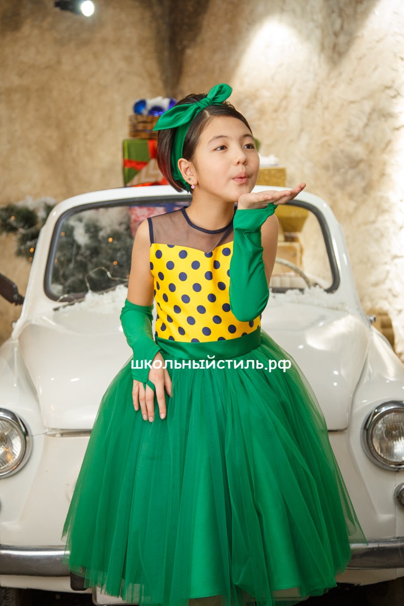 Фото детского платья в стиле стиляги "Амина" 
